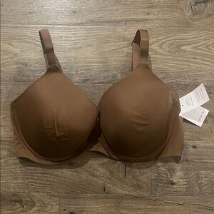 Auden Chocolate Brown Smooth Lightly Lined Comfort Wire Full Coverage Bra